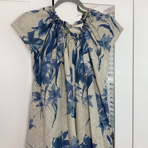 Ann Mashburn linen blend floral maxi dress - Picture 3 of 11